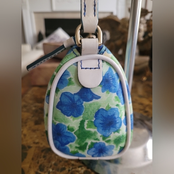 Dooney & Bourke Floral Blue and Green Women's Bag - Picture 4 of 10